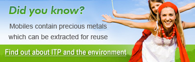 Did you know: Mobiles contain precious metals which can be extracted for reuse.