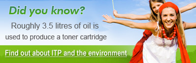 Did you know: Roughly 3.5 litres of oil is used to produce a toner cartridge?